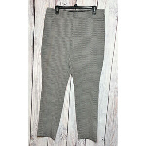 Chico's So Slimming Black/White Diamond Brigitte Slim Ankle Pant Size 2/34
